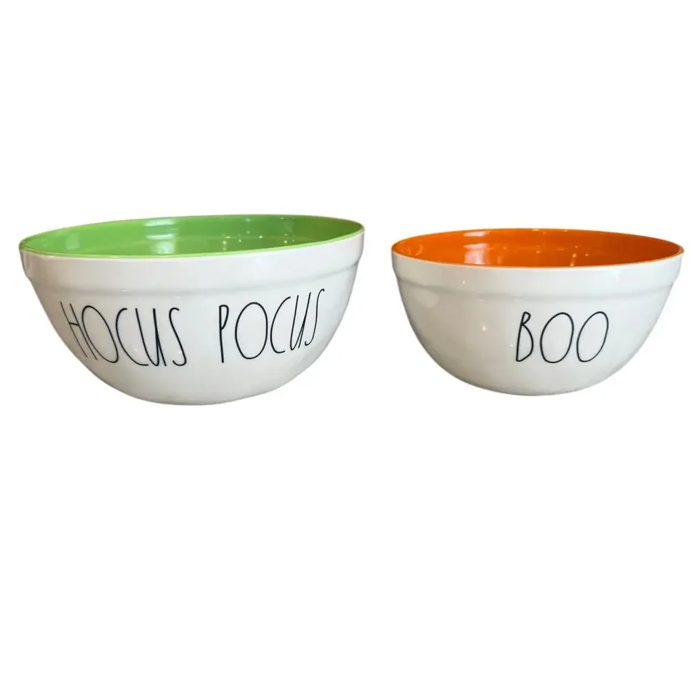 Rae Dunn Halloween Theme Stacking Bowls Hocus Pocus Boo
